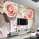 简约现代浮雕壁纸客厅3D立体电视背景墙纸沙发无缝欧式背壁画
