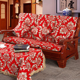 实木沙发垫带靠背加厚海绵中式红木沙发坐垫联邦椅垫木质沙发垫