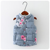 2-3-4-5-6-7岁女童秋冬韩版加绒马甲外套儿童装宝宝保暖背心上衣