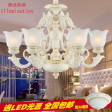 欧式吊灯美式客厅奢华树脂灯田园简欧卧室餐厅灯饰现代简约灯具
