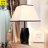 现代简约中式实木台灯卧室床头书房客厅温馨调光LED创意时尚台灯