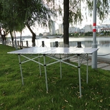 摆地摊展示折叠桌子摆摊移动夜市便携式简易货架铝合金户外野餐桌