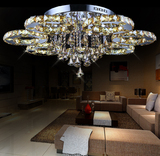 水晶灯圆形小户型客厅现代简约led吸顶灯变色卧室灯时尚餐厅灯具