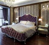 欧式床 实木布艺床 现代新古典公主床婚床 后现代样板房双人床