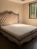欧式实木床 布艺婚床 美式简约现代床 新古典1.8米双人床 特价床