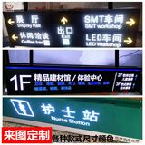烤漆商场吊牌发光导向标识牌地铁站导视牌医院指示牌LED镂空灯箱