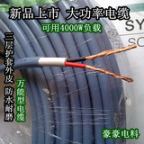 新品上市大功率耐油防水耐磨万能型2芯4平方三层护套电缆线