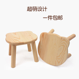 实木儿童凳子幼儿园餐椅凳木质宝宝小板凳松木矮凳小熊墩子卡通