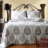 外贸出口美式床品纯棉绗缝被三件套欧式床盖床单空调被秋冬被床罩