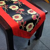 GOL 田园花色现代中式桌旗桌布盖布茶几布台布真丝绸缎布艺新款
