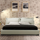 新款乳胶软床 简约时尚布艺床箱框床日式小户型储物床 可拆洗