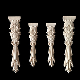 东阳木雕欧式家具柱头花型柱头 罗马柱装饰实木雕花 实木壁炉柜子