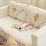 防滑沙发垫四季通用简约绿色条纹布艺沙发套沙发坐垫沙发巾沙发垫