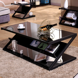 茶几简约现代钢化玻璃电视柜组合小户型客厅方形创意个性Z形家具