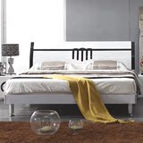 现代简约烤漆板式床1.5米1.8米双人床板床排骨架储物高箱床特价