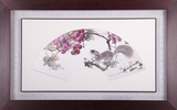 画家曾江涛国画葡萄松鼠扇面写意花鸟画曾被北京人民大会堂收藏3