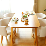 日式简约实木餐桌小户型客厅方桌椅宜家北欧皮艺椅子餐桌椅组合