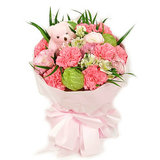 厦门福州花店三八母亲节鲜花花束红粉康乃馨玫瑰礼盒同城鲜花速递