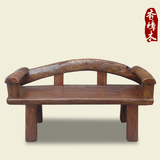 现代中式香樟木纯实木长椅客厅阳台木质沙发椅简约休闲扶手靠背椅