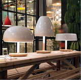 设计师北欧现代灯具酒店床头书房创意原木灯饰简约艺术蘑菇头台灯