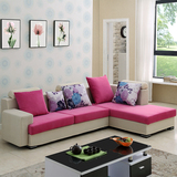新款布艺沙发组合 中小户L型沙发可拆洗简约现代客厅布艺沙发套装