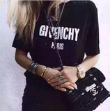 意大利专柜正品代购纪梵希Givenchy字母破洞短袖T恤 男女情侣款