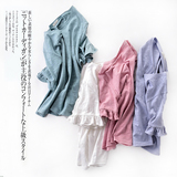 2016夏韩版新款 女装圆领灯笼袖短袖上衣纯色五分袖纯棉T恤Y0435