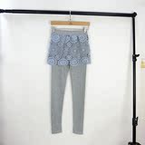 天天特价B10-05夏季韩版显瘦个性蕾丝拼接假两件外穿小脚打底裤裙