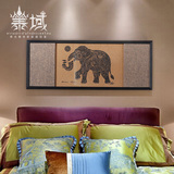泰域 东南亚大象客厅装饰画挂画 泰国手工艺品家居装饰壁饰墙饰