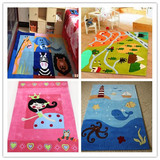 可爱儿童房地毯幼儿园爬行毯床边卧室卡通动物防滑地垫男女孩定制