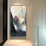 大芬村手绘单幅有框画东南亚风格样板房展厅朱德群抽象油画
