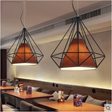 美式乡村复古钻石鸟笼吊灯现代简约灯饰餐厅灯创意个性金字塔灯具