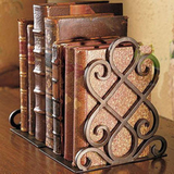 七欧 欧式铁艺简易桌上书架创意桌面小书架 书夹伸缩书立特价