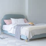新款布床布艺床 北欧宜家布床 现代简约软体床1.51.8米双人床婚床