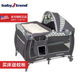 美国babytrend升级款多功能可折叠便携婴儿床BB大尺寸宝宝游戏床