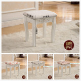 欧式梳妆凳 白色法式化妆凳子简约梳妆台凳美甲凳换鞋凳田园妆凳