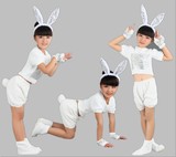新款小白兔表演服儿童动物演出服装幼儿小兔子舞蹈服女童卡通造型