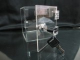 有机玻璃亚克力塑料格子化妆品展示盒玩具架带锁手机存放柜收纳盒