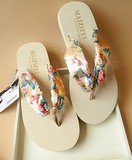 2件包邮 夏季度假波西米亚坡跟人字拖鞋沙滩鞋女夹脚凉鞋休闲防滑