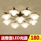北欧宜家LED吸顶灯 韩式客厅卧室现代简约艺术白色餐厅铁艺灯饰具