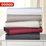 纯棉60支贡缎男士床单单件纯白色被单1.2 1.5 1.8 2米床深灰枣红
