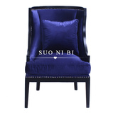 新款实木单人沙发欧式布艺沙发新古典美式复古客厅沙发老虎椅子