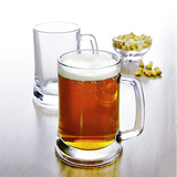 欧洲进口啤酒杯带把 德国扎啤杯耐热玻璃加厚大容量钢化家用套装