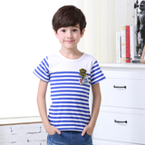 童装男童短袖T恤韩版夏季新款儿童中大童纯棉圆领简约休闲上衣