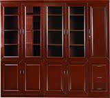 文件柜书柜资料柜储物柜档案柜带锁胡桃实木皮板式油漆高柜更衣柜