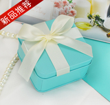 马口铁TIFFANY蓝色高档喜糖盒欧式创意个性方形小号结婚铁喜糖盒