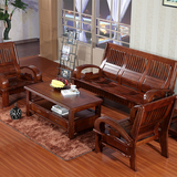 尚然居家具香樟全实木客厅简约现代中式自由组合办公多人沙发特价