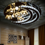 水晶灯圆形客厅吸顶灯现代简约卧室灯温馨遥控变色创意餐厅灯具
