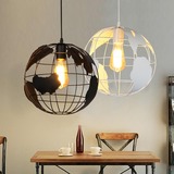 地球仪复古吊灯铁艺创意美式酒吧餐厅咖啡客厅个性圆形工业风灯具