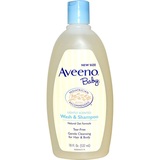 Aveeno艾维诺婴儿沐浴露及洗发水，淡香，18液量盎司（532毫升）
